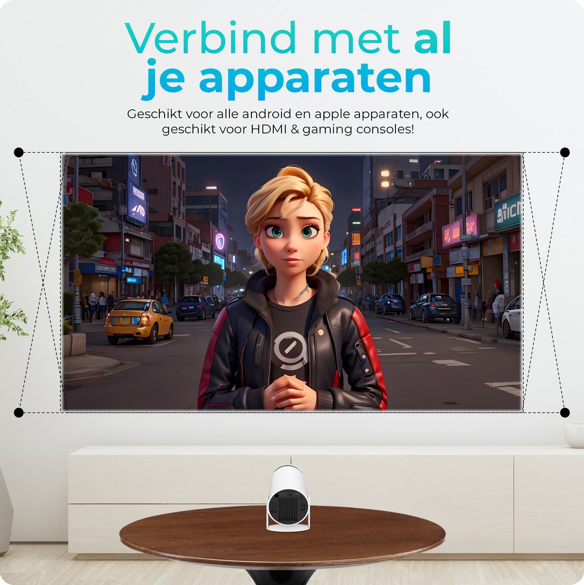 HaloCast - Mini Projectorscherm 4K