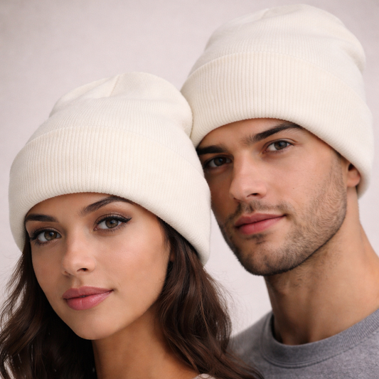 Antonia - Satijn Anti-pluis Beanie - Wit
