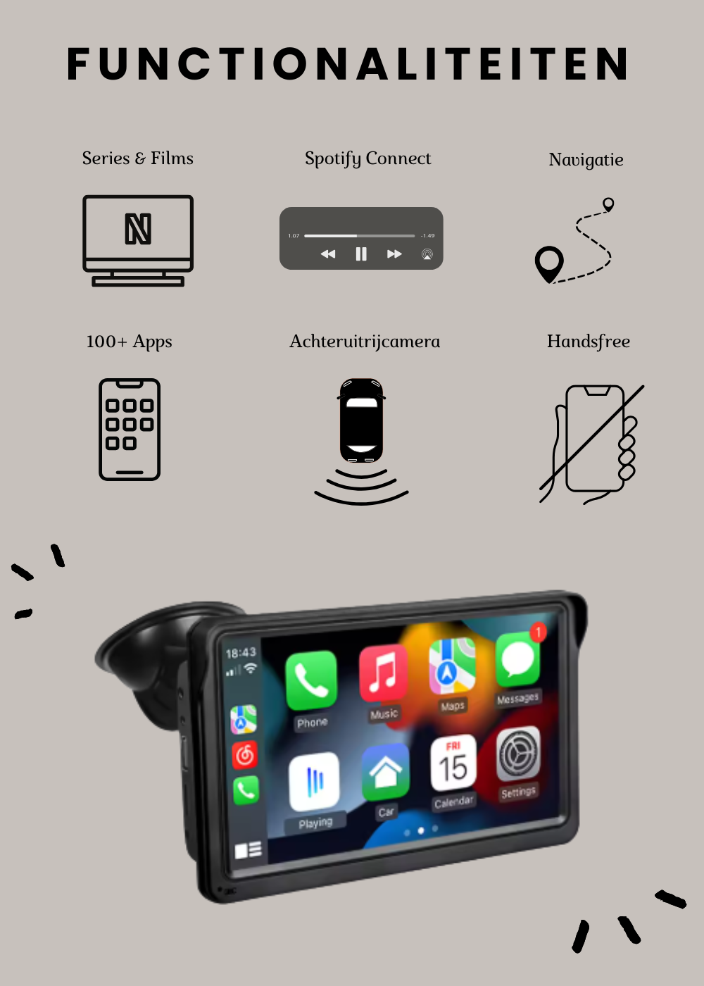 Cartech™ - Carplay Dashboard Scherm '25